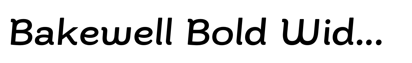 Bakewell Bold Wide Italic